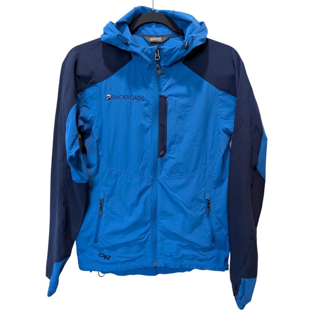 Outdoor Research Backroads Ferrosi Hooded Blue Zip Up Jacket Small